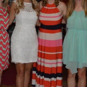 Eliza J Striped Maxi Dress Size 8